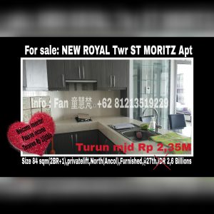 Dijual apartment St Morits di Puri Indah Jakarta Barat