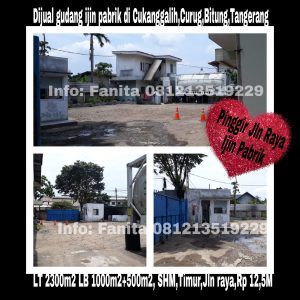 Dijual gudang di Bitung Tangerang