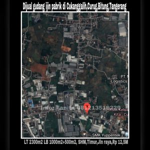 Dijual gudang di Bitung Tangerang