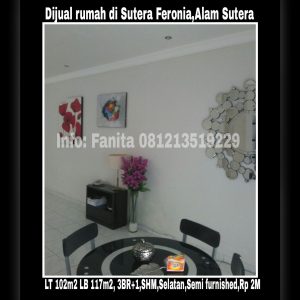 Dijual rumah di Alam Sutera Tangerang