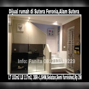 Dijual rumah di Alam Sutera Tangerang