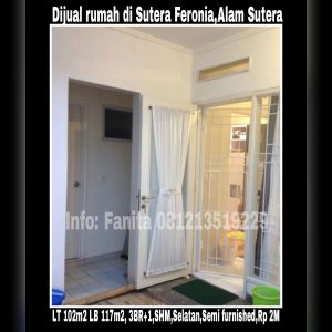 Dijual rumah di Alam Sutera Tangerang