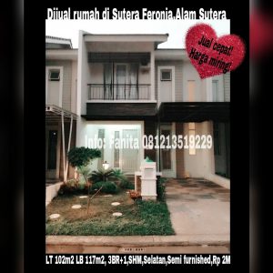 Dijual rumah di Alam Sutera Tangerang