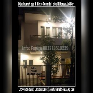 Dijual rumah di Metro Permata I Jakarta Barat