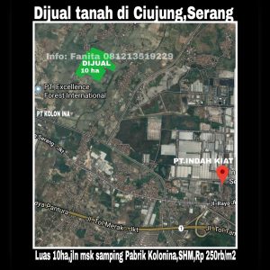 Dijual tanah di Ciujung Serang Banten