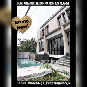 Dijual rumah di Puri Indah Jakarta Barat