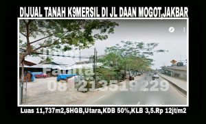 Dijual tanah di Daan Mogot Jakarta Barat