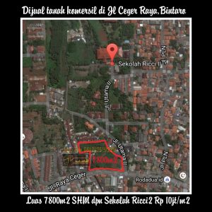 Dijual tanah di Bintaro Jakarta Selatan
