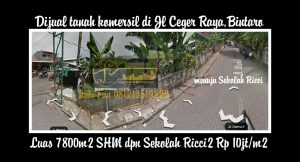 Dijual tanah di Bintaro Jakarta Selatan