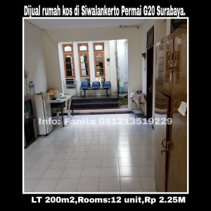 Dijual rumah kos di Siwalankerto Permai G20 Surabaya