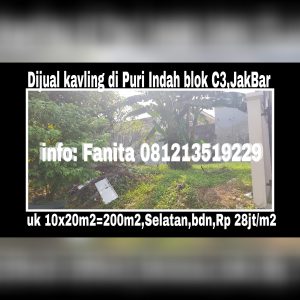 Dijual kavling perumahan elite di Puri Indah Jakarta Barat