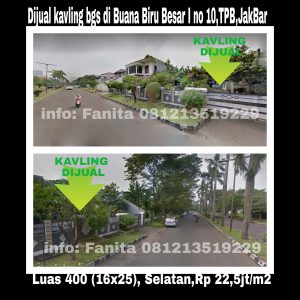 Dijual cepat kavling bagus di Perumahan elite Taman Permata Buana,Puri Indah,Jakarta Barat