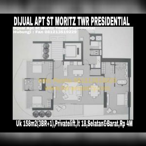Dijual Apartment ST MORITZ Puri Indah Jakarta Barat