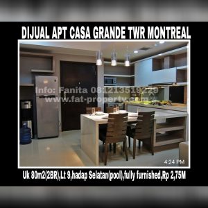 Dijual Apartemen Casagrande Tower Montreal @Kokas,Kuningan,Jakarta Selatan