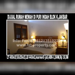 Dijual rumah mewah very lux di Puri Indah Blok K,Jakarta Barat