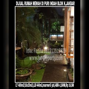 Dijual rumah mewah very lux di Puri Indah Blok K,Jakarta Barat