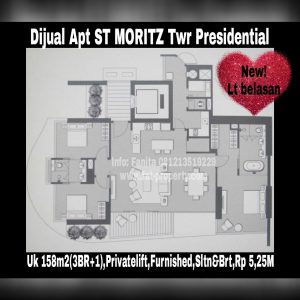Dijual Apartment ST MORITZ Puri Indah Jakarta Barat