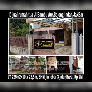 Dijual rumah tua di Jl Bambu Aur no belasan,Bojong Indah,JakBar