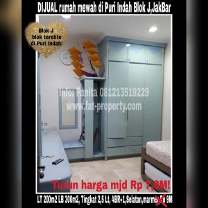 Dijual cepat rumah bagus di Puri Indah blok terelite:Blok J,Jakarta Barat.