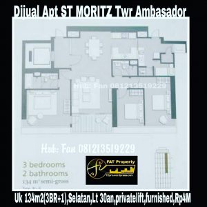 Dijual Apartment ST MORITZ Tower Ambasador,paling strategis di tengah2 Lippomal Puri.