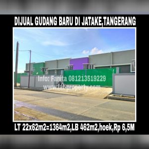 Dijual gudang baru di Jatake,Tangerang.