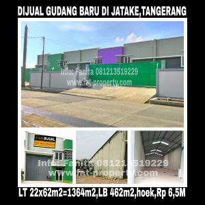 Dijual gudang baru di Jatake,Tangerang.