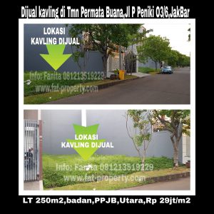 Dijual cepat kavling bagus di Perumahan elite Taman Permata Buana,Puri Indah,Jakarta Barat.
