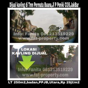 Dijual cepat kavling bagus di Perumahan elite Taman Permata Buana,Puri Indah,Jakarta Barat.