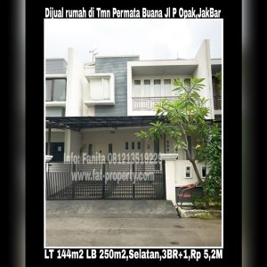 Dijual rumah bagus di Taman Permata Buana di cluster baru,Jl Pulau Opak,Jakarta Barat.