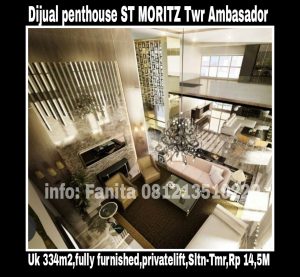 Dijual Penthouse ST MORITZ Puri Indah Jakarta Barat