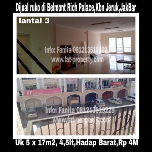 Dijual ruko bagus di Rich Palace Belmont Residence, Kebun Jeruk,Jakarta Barat.