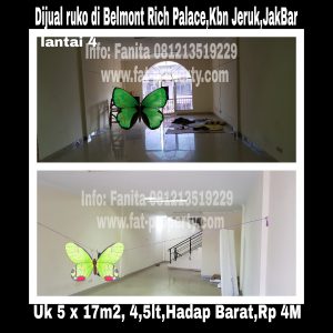 Dijual ruko bagus di Rich Palace Belmont Residence, Kebun Jeruk,Jakarta Barat.