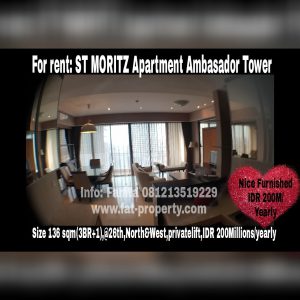 For rent: ST MORITZ Apartment @Jl Puri Indah,West Jakarta.