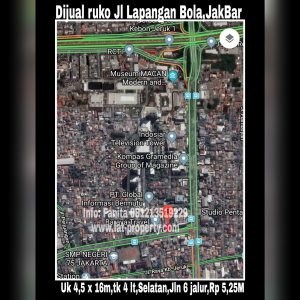 Dijual ruko bagus di Jl Lapangan Bola,Jakarta Barat.
