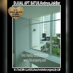 Dijual Apartemen Satu8 Residence,Kedoya,Jakarta Barat.