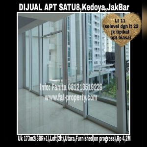 Dijual Apartemen Satu8 Residence,Kedoya,Jakarta Barat.