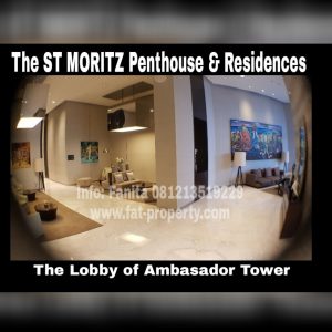 Dijual Apartment ST MORITZ Tower Ambasador luas 145m2 di lt 30an(di bwh penthouse).