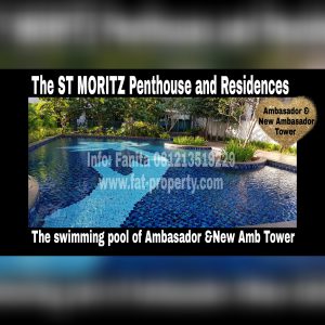 Dijual Apartment ST MORITZ Tower Ambasador luas 145m2 di lt 30an(di bwh penthouse).