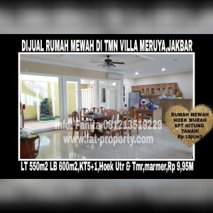 DIJUAL rumah mewah di Taman Villa Meruya,Jakarta Barat.