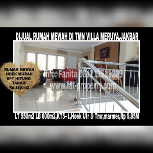 DIJUAL rumah mewah di Taman Villa Meruya,Jakarta Barat.