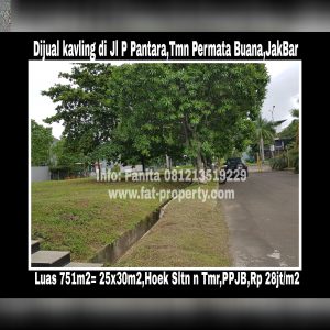 Dijual kavling bagus di perumahan elite sistem cluster yang sangat aman,di Taman Permata Buana,