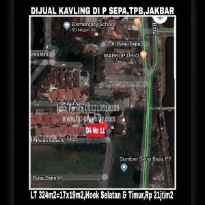 Dijual kavling bagus di perumahan elite sistem cluster yang sangat aman,di Taman Permata Buana,