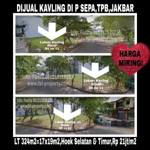 Dijual kavling bagus di perumahan elite sistem cluster yang sangat aman,di Taman Permata Buana,