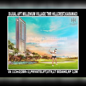 Dijual Apartment Millenium Village Tower Hillcrest,Lippo Karawaci.