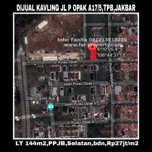 Dijual cepat kavling bagus di Perumahan elite Taman Permata Buana,Puri Indah,Jakarta Barat.