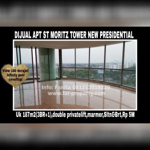 Dijual Apartment ST MORITZ Tower terbaru dan terbaik,New Presidential Tower.