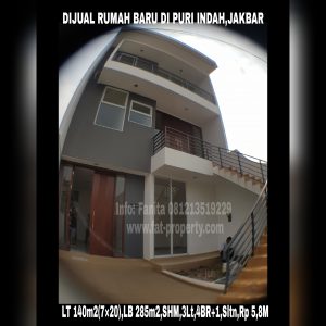 Dijual rumah bagus baru dan murah di Puri Indah,Jakarta Barat.