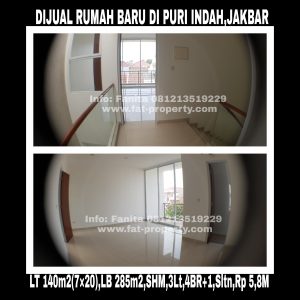Dijual rumah bagus baru dan murah di Puri Indah,Jakarta Barat.