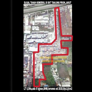 Dijual tanah komersil industry di Jl Raya Cakung Cilincing,dekat Pelabuhan Tanjung Priok,Jakarta Utara.