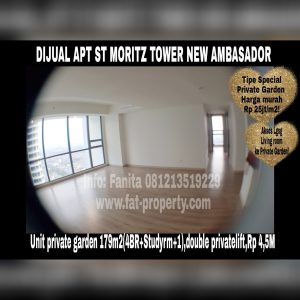 Dijual Apartment ST MORITZ Tower New Ambasador, tower paling high end dan terbaru serta paling strategis di tengah2 mal.